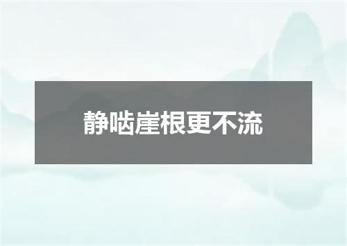 静啮崖根更不流