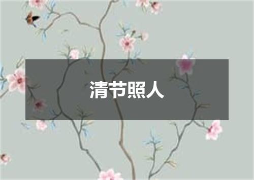 清节照人