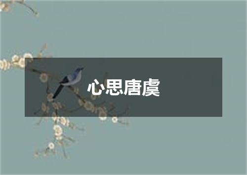 心思唐虞