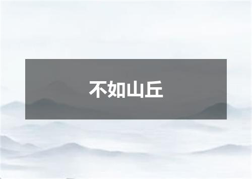 不如山丘