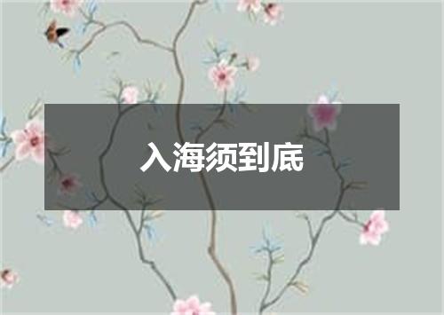 入海须到底