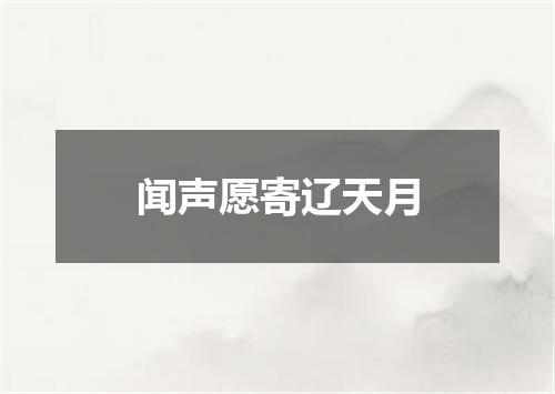 闻声愿寄辽天月