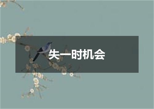 失一时机会