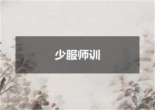 少服师训