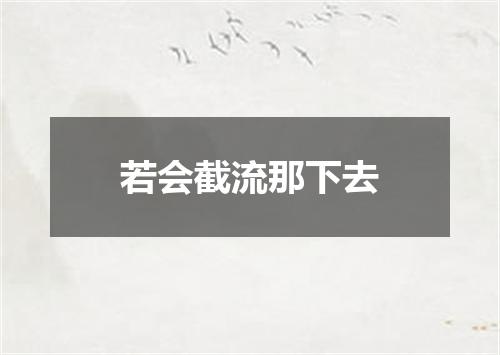 若会截流那下去