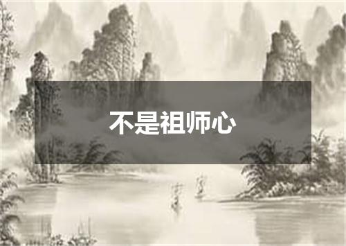 不是祖师心