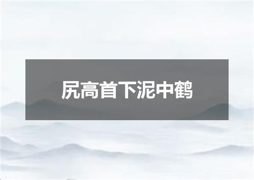 尻高首下泥中鹤