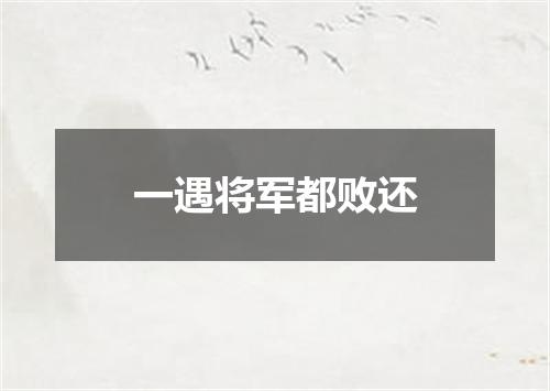 一遇将军都败还