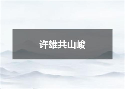 许雄共山峻