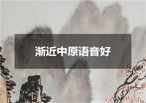 渐近中原语音好