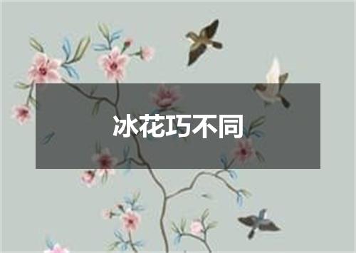 冰花巧不同