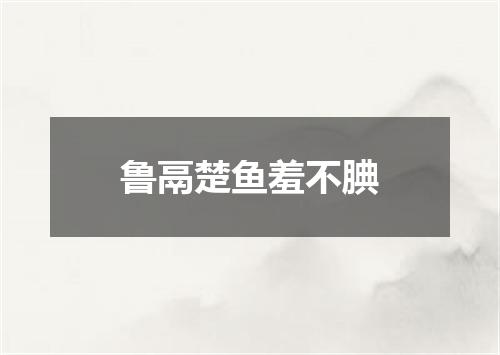 鲁鬲楚鱼羞不腆