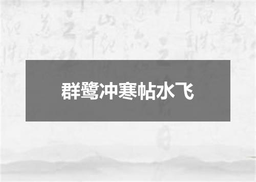 群鹭冲寒帖水飞