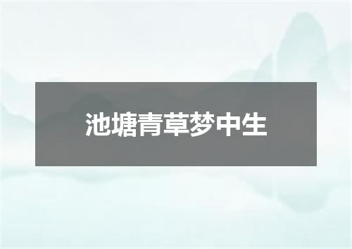 池塘青草梦中生