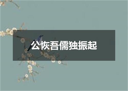 公恢吾儒独振起