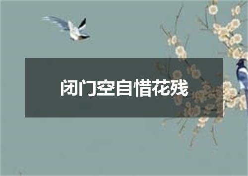 闭门空自惜花残