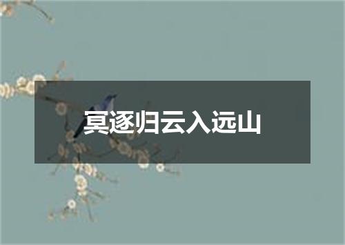 冥逐归云入远山