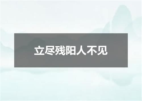 立尽残阳人不见