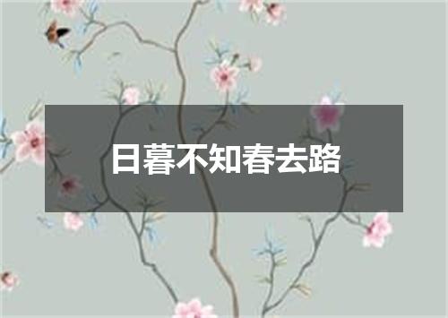 日暮不知春去路