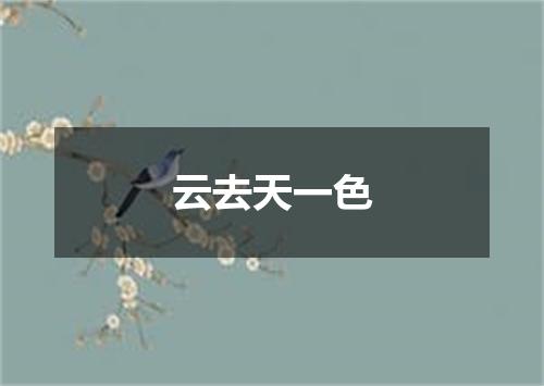 云去天一色