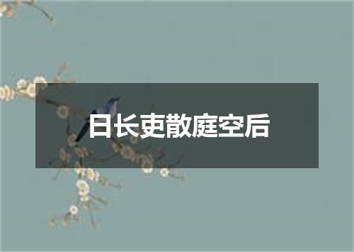 日长吏散庭空后