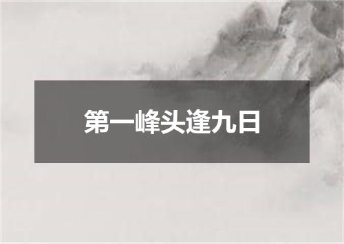 第一峰头逢九日