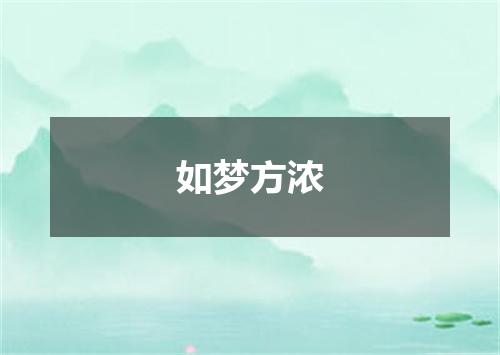 如梦方浓