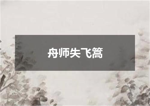 舟师失飞篙