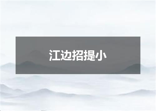 江边招提小