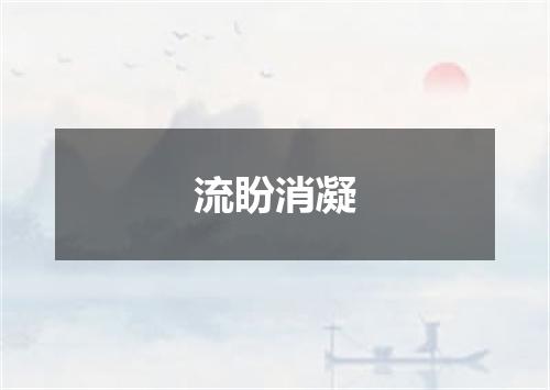 流盼消凝