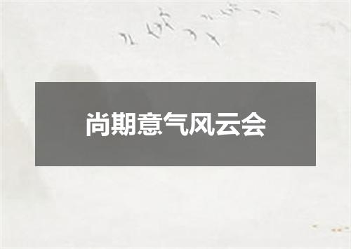 尚期意气风云会