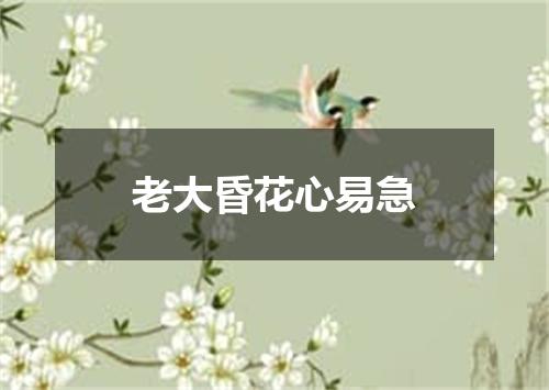 老大昏花心易急