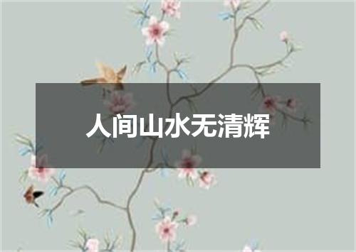 人间山水无清辉