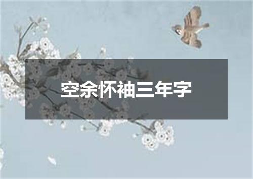 空余怀袖三年字