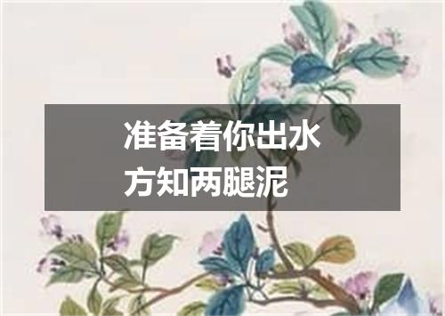 准备着你出水方知两腿泥