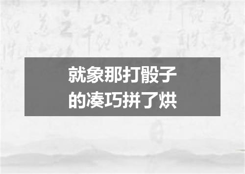 就象那打骰子的凑巧拼了烘