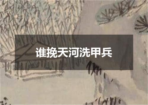 谁挽天河洗甲兵