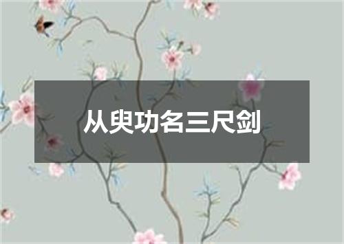 从臾功名三尺剑