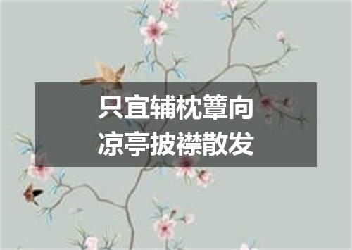 只宜辅枕簟向凉亭披襟散发