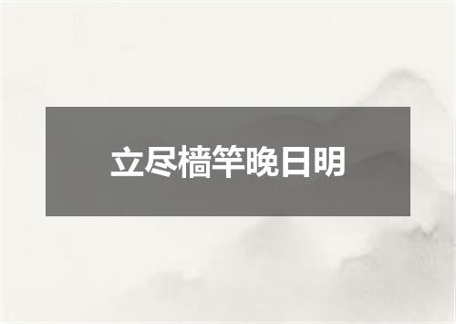 立尽樯竿晚日明