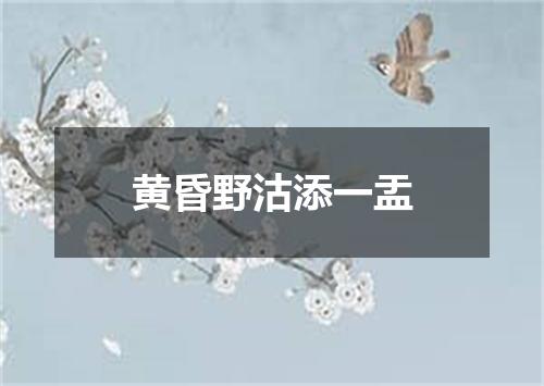 黄昏野沽添一盂