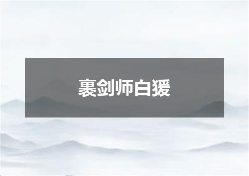 裹剑师白猨