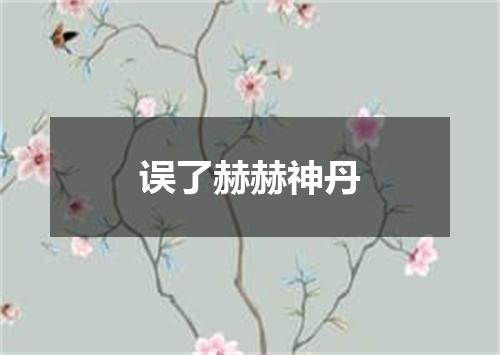 误了赫赫神丹