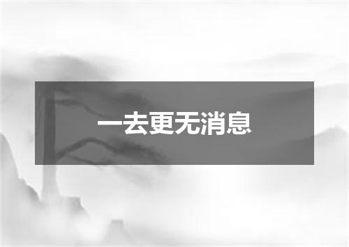 一去更无消息