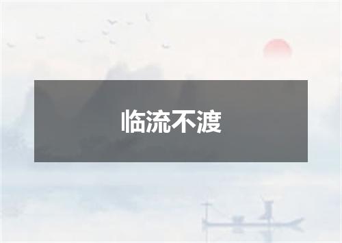 临流不渡