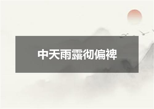 中天雨露彻偏裨