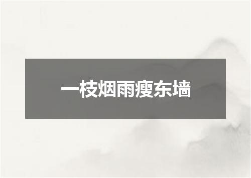 一枝烟雨瘦东墙