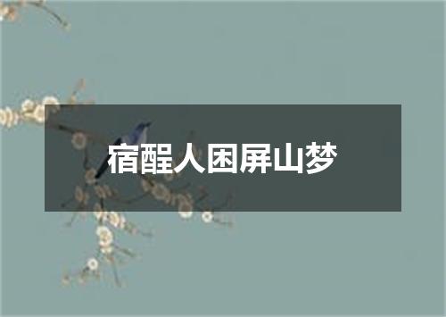 宿酲人困屏山梦