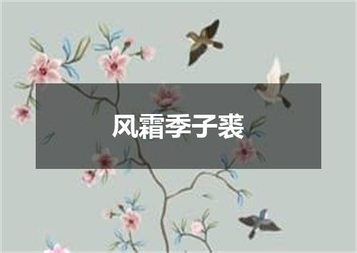 风霜季子裘