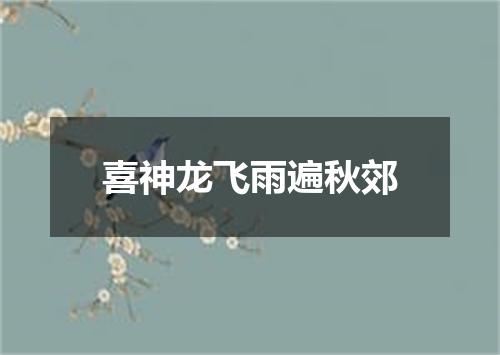 喜神龙飞雨遍秋郊